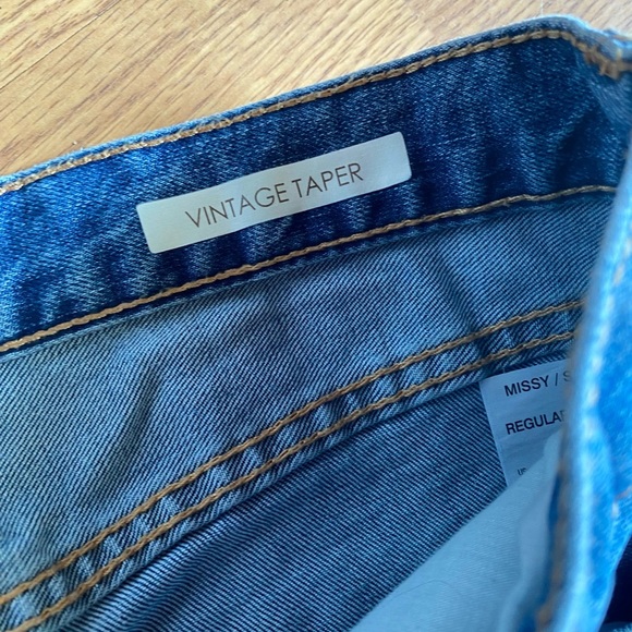 Missy Vintage America Blue Relaxed Jeans Distressed Button Fly Taper - Picture 7 of 8